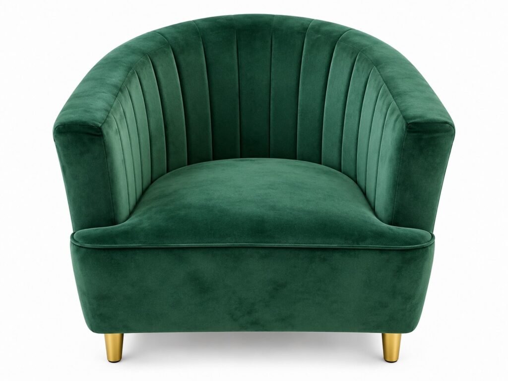 Soft Luxe Green Lounge Chair