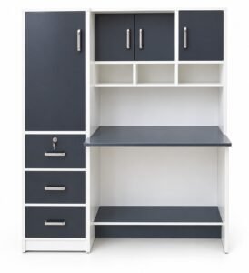 Compact Black & White Study Desk