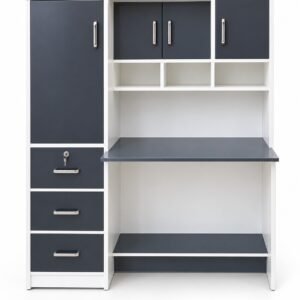 Compact Black & White Study Desk