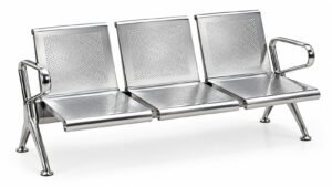 3-Seater Stainless Steel Waiting Chair