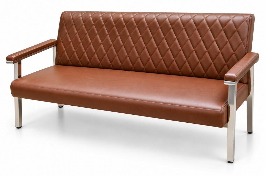 Classic Tan Quilted Visitor Chair